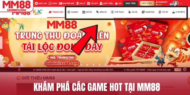 Khám phá các game HOT tại MM88