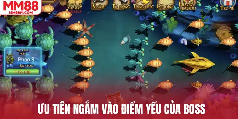 Ưu tiên ngắm vào điểm yếu của boss